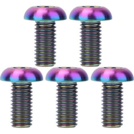 5 pièces Boulons M512 pour porte-bidon vélo et vis M510 frein à disque en alliage titane (multicolore) (1/5)