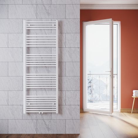 SONNI Termoarredo Scaldasalviette Verticale Radiatore ad Acqua Calda Bianco Connessione Centrale 1600x600mm (1/5)