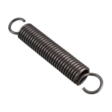 110 mm Freie Länge Doppelhaken-Zugfeder Metall-Zugfeder für Industriemaschinen, [Schwarz] (1/5)