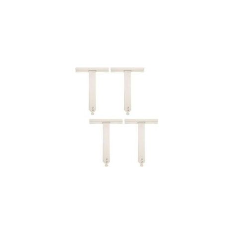 Lot de 4 Attaches souples à clipser - Ressort de Suspension pour fixation de tablier - Verrou attache tablier -acier profil alu poli fixation par crochet pour volet roulant électrique et manuel (1/4)
