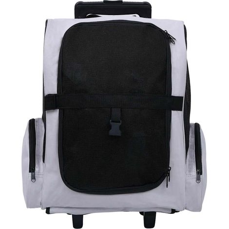 Chariot polyvalent pliable pour animaux de compagnie gris
