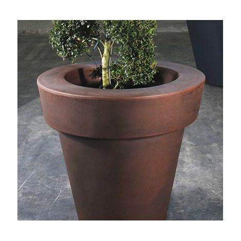 Vaso tondo Mirage in resina cm. 60 BRONZANTICO (1/2)