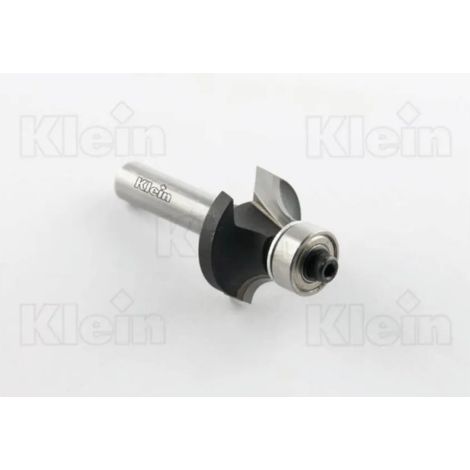 FRESA KLEIN A RAGGIO CONCAVO CON CUSCINETTO  Diametro fresa D: 20,7 mm  Raggio R: 4 mm  Altezza tagliente B: 10 mm  Lunghezza totale L: 49 mm  Di