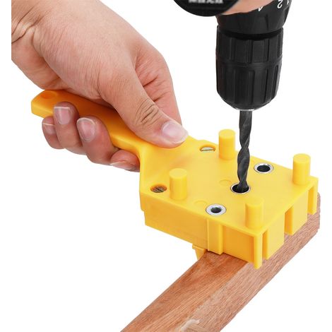Dübelbohrlehre für die Holzbearbeitung, Handbohrmaschine, Führungsschiene, Lochsägenwerkzeuge (1/5)
