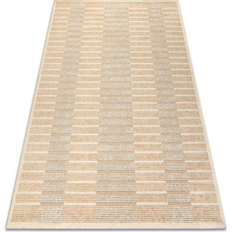 FLUX 461.124.SA110 Wollteppich OSTA - Geometrisch, Strukturell, Loft beige / creme beige 120x170 cm