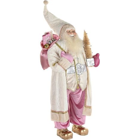 Decorazione di Natale - DKD HOME DECOR - Standard - Grigio e Rosa - 60x50x124 cm - Poliestere e PVC (1/4)