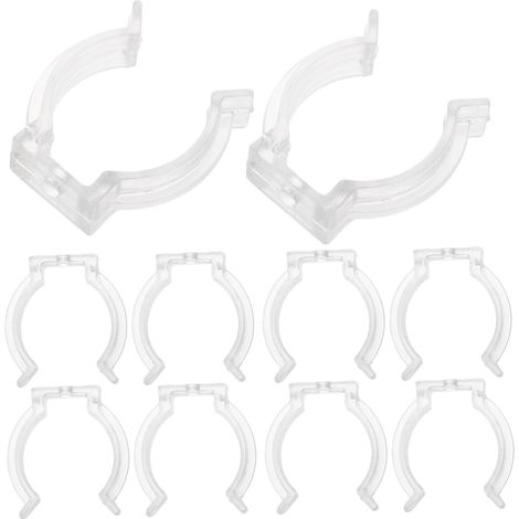 30 clips de fixation transparents pour tubes LED T8, détachables (1/5)