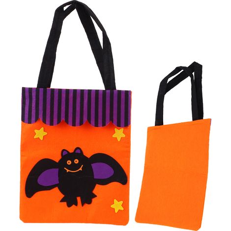 Halloween-Tragetasche aus Vliesstoff, Dekoration für Heimpartys, Aufbewahrungsaccessoire (Fledermaus) (1/5)