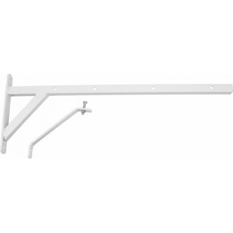 Stendibiancheria con staffa a parete 55 cm bianco  Stendibiancheria fisso  Asciugatura panni  Per interni ed esterni (1/5)