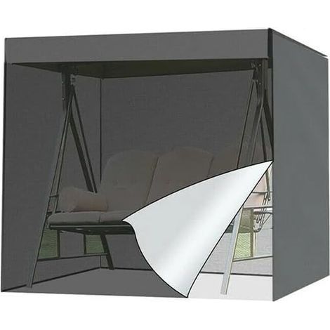 Housse de balancelle de jardin, housse de chaise suspendue d'extérieur, housse de protection extérieure, protection solaire imperméable, bâche pare-soleil (couleur  200 x 170 x 125 cm)