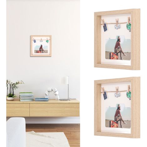 Lot de 2 décorations murales créatives avec cadre en carton, idéales pour la décoration intérieure et artistique. (1/5)