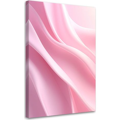 Stampe su Tela, Onde rosa astratte con una texture satinata - 20x30 (1/2)
