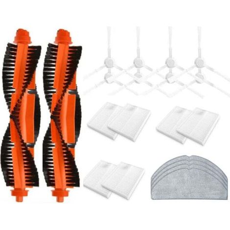 20 PièCes de Rechange pour Aspirateur Robot E10 E12 B112, XU, Accessoires Aspirateur, Brosse LatéRale Principale, Filtre, Tissu Vadrouille - KZQ (1/4)