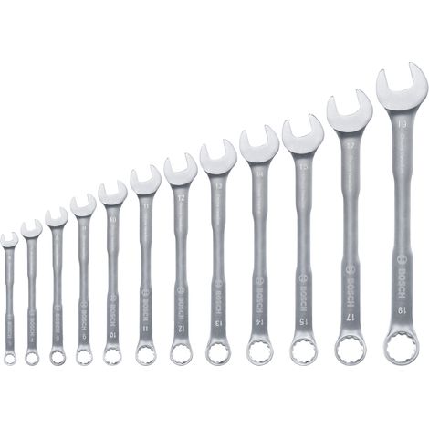 Bosch PRO Hand Tool - Wrench Combination Wrench Set, 6-19 mm, 12 pcs 1600A03AH4 (1/5)