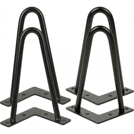 Set of 4 20cm Simple Wrought Iron Metal Table Leg Brackets for Industrial Design Tables (1/5)