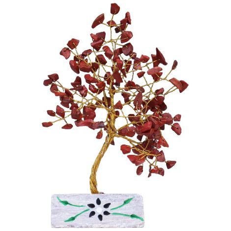 Arbre à pierres précieuses Jaspe rouge - 160 pierres- Vendu par 1 (1/3)