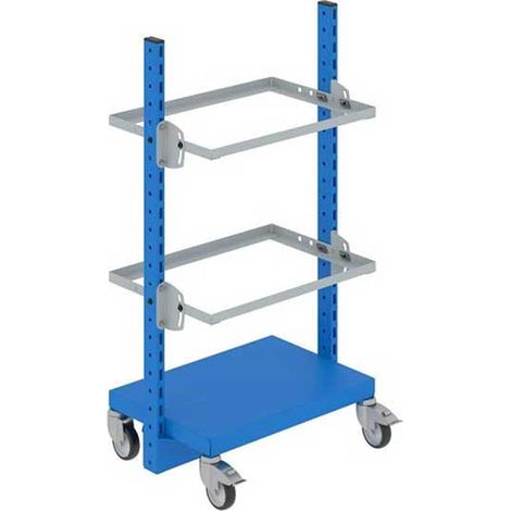 Carrello portacassetti - 2 telai singoli - Carico max 200 kg - Compatibile con cassetti Europe - W020050020