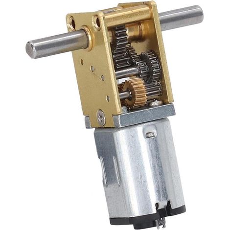 DC12V-Getriebemotor mit festem Sitz, 136 U/min, 1218-N20, Drehmomentstarker Doppelwellen-Schneckengetriebemotor für Smart Cars (1/5)