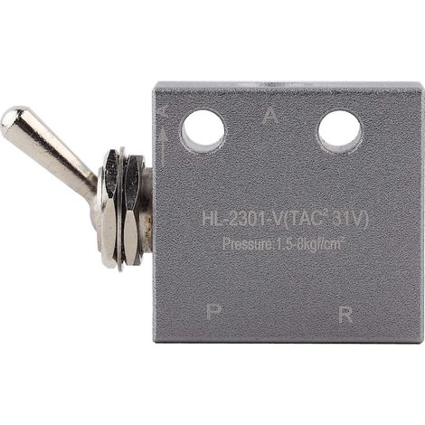HL2301 Valvola di commutazione pneumatica a 3 posizioni e 2 vie, valvole di commutazione a bilanciere in metallo, valvola pneumatica meccanica.