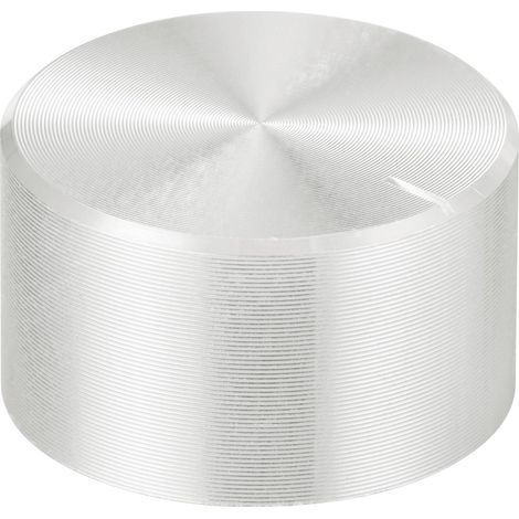 TRU COMPONENTS TC-11696456 Tête de bouton rotatif avec marquage argent (Ø x H) 23 mm x 13 mm aluminium, plastique 1 pc(s) R519912 (1/4)