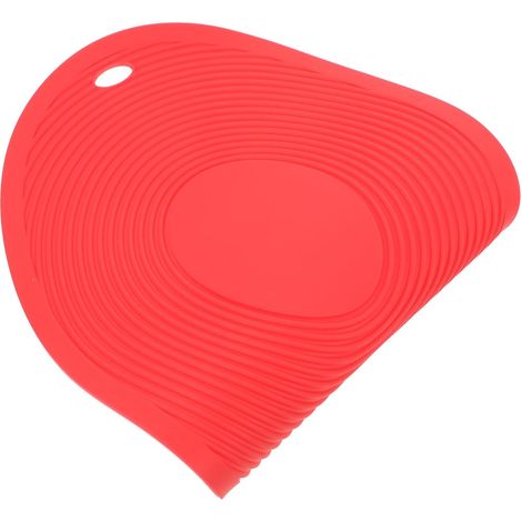 Dessous de plat en silicone, rouge, isolant thermique (1/5)