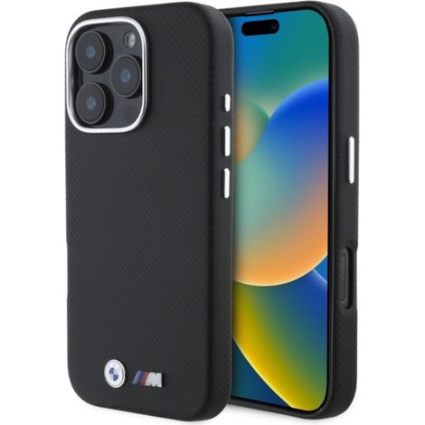 BMW BMHCP16X23PUFWKEV iPhone 16 Pro Max 6,9" schwarz/schwarz Hartschalenetui M Edition mit Kevlar-Ummantelung (1/5)