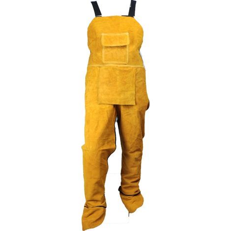 Tablier de Soudage Protection Multidirectionnelle contre les étincelles et la Chaleur pour le Soudage Menuiserie Forge Jardinage (YELLOW) (1/5)