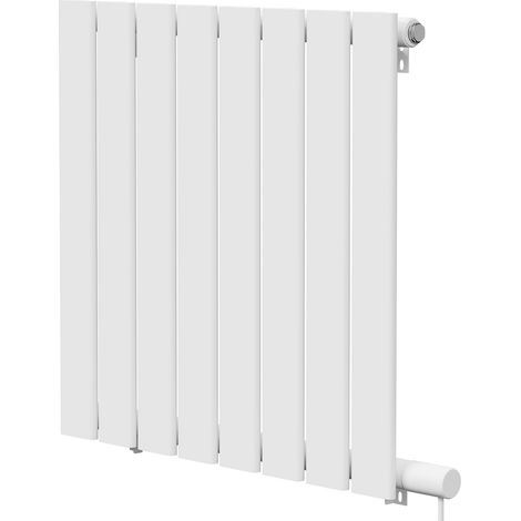 Hudson White 600mm x 604mm Horizontal Electric Single Panel Radiator (1/5)