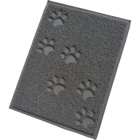 Futtermatte für Haustiere, wasserdicht und rutschfest, geeignet für Hunde und Katzen, grau, 39 x 59 cm