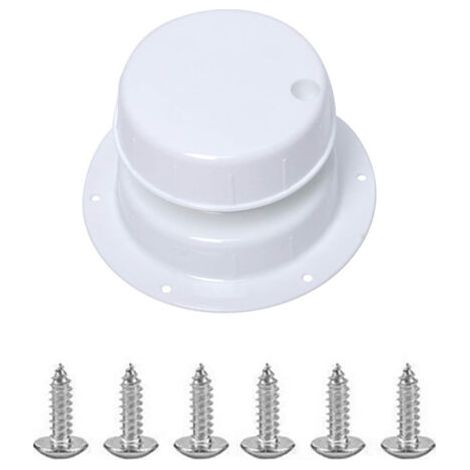 Kit de Ventilation de Plomberie RV Couvercle Ventilation Conduit avec Vis pour Camping-car Remorque, Blanc (WHITE). (1/5)