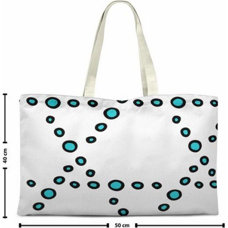 Sac Shopping - Tote Bag En Coton - 70 x 50 x 1 cm - Noir - 1 Pièce (1/2)