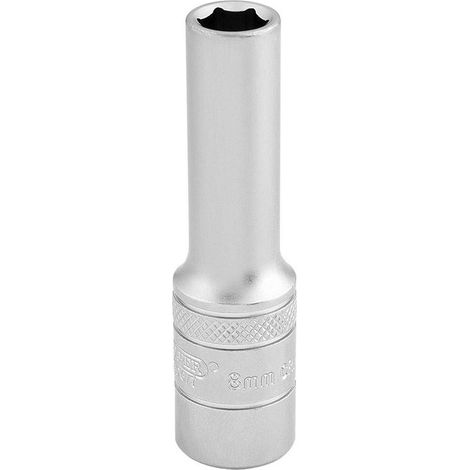 Draper 16578 - Bussola metrica con attacco quadro da 3/8", Hi-Torq, profondità 8 mm, 6 punti