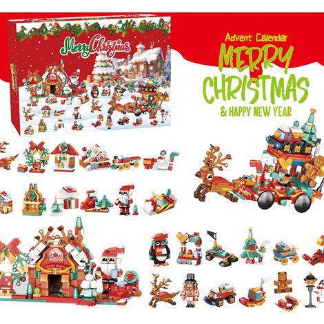 Weihnachtskalender 2024 – 12-in-1-Weihnachtsbausteine, Mini-Weihnachtsbausteine, Weihnachtskalender, Spielzeug für Erwachsene und Kinder, Weihnachtsbausteine für Jungen und Mädchen, Weihnachtsüberrasc (1/3)