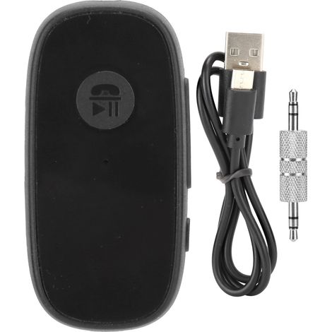 Clip Bluetooth 5.0 pour Voiture - Adaptateur Audio Sans Fil A80, Écouteurs Stéréo Noir Standard (1/5)