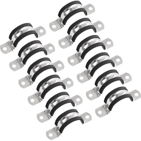 Hose clamps, 63 mm diameter, 304 stainless steel hose strap, hose clamp for tube, pipe or wire rope (12 pieces) (1/5)