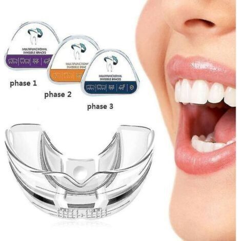 Correcteur dentaire orthodontique transparent – 3 phases D1/D2/D3 – Matériau TPU pour alignement des dents – Solution discrète pour adultes