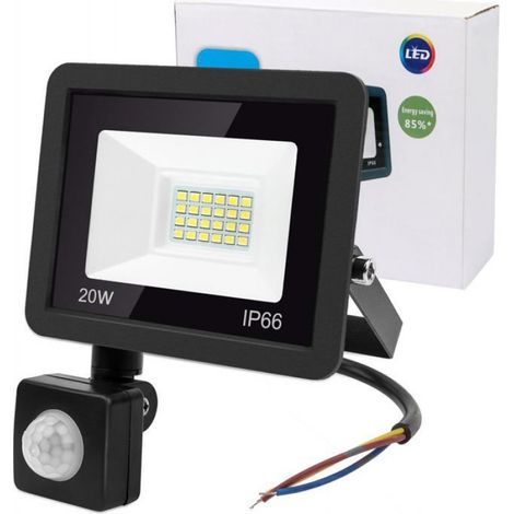 Projecteur LED 20W Spot Led Extérieur IP66 Imperméable Projecteur LED Exterieur Super Brillant Eclairage Extérieur Blanc Froid (1/4)