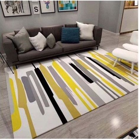 Scandinavia Motivi Creatore Tappeto Moderno Tappeto Deco in Lavatrice Tappeto a pelo Corto, Tappeto per salotto camera da letto Sala da Pranzo, anti-Slittamento 120x160cm (1/5)