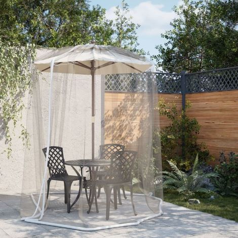 Moskitonetz für Sonnenschirm, 220 Maschen, weiß, Ø 330 x 250 cm (1/5)