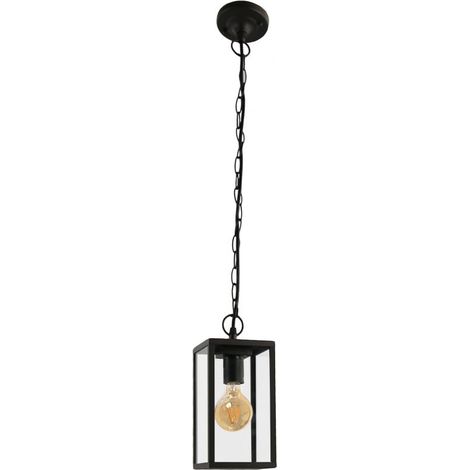 Sulion - Suspension Extérieure IP44 Aluminium Anthracite Chaîne E27 40W