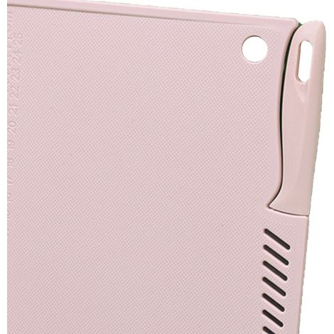 Planche à découper en plastique multifonction portable avec trou de suspension pour couteau, idéale pour fruits et légumes, couleur rose pour cuisine. (1/5)