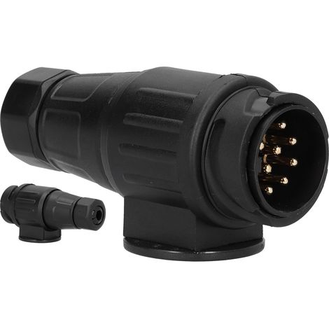Adaptateur de prise de remorque 12 V 13 broches, connecteur de câblage, accessoire pour voitures, camping-cars et caravanes aux normes européennes (1/5)