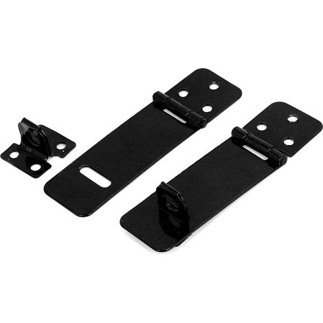 74 mm longueur pour porte sécurité en métal avec bouton lourd noir 2 pièces