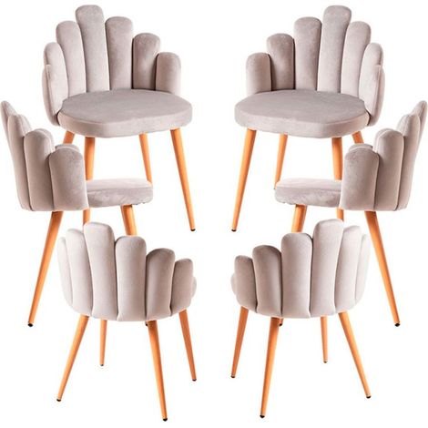 Packs Sillas Comedor - Pack 6 Sillas Hand Terciopelo - Gris (1/5)