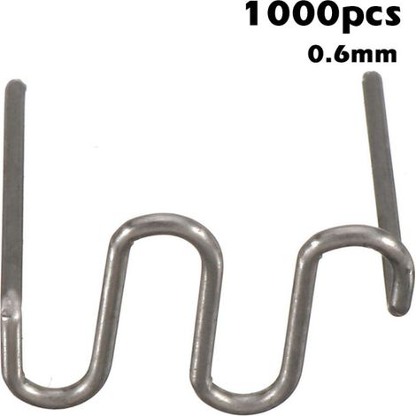 1000 pièces de goujons de réparation d'aspect pour pare-chocs de voiture en acier tungstène, machine à souder les plastiques, fil de soudage, soudeuses plastiques, agrafes prédécoupées standard. (1/5)