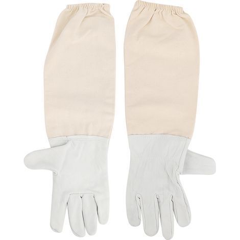 Professionelle Imkerhandschuhe aus Ziegenleder und Canvas, lange Ärmel, stichfest, Größe XL (1/5)