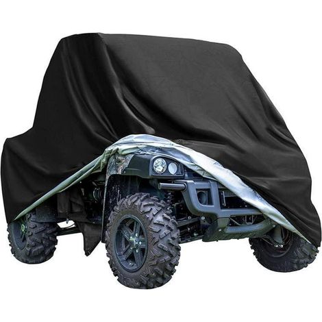 ATV Quad Abdeckplane XXXL 256x110x120cm Wasserdicht UV-Schutz Schwarz (1/5)