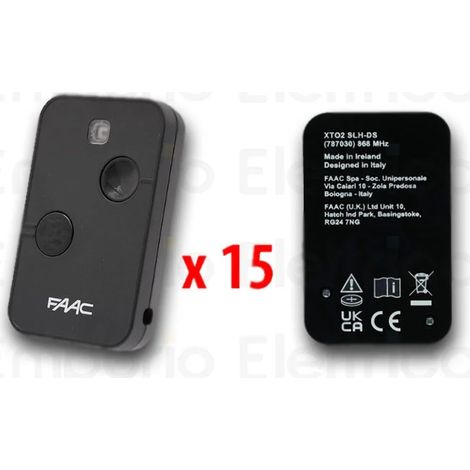 faac 15 x télécommande 2 canaux xt2 868 slh lr 787009