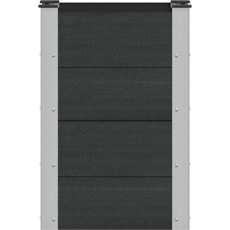 Maison Exclusive - Letto rialzato da giardino Nero 50 x 30 x 72 cm
