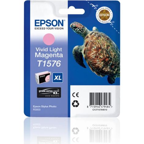 Tinta original epson t1576 magenta claro vivo c13t15764010 25.9ml